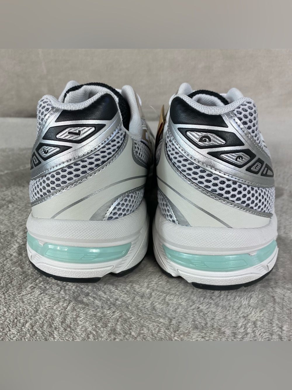 Asics Gel-1130 White Silver Mint Mens Size 12 Running Shoes 1203B062 NEW - Picture 6 of 10